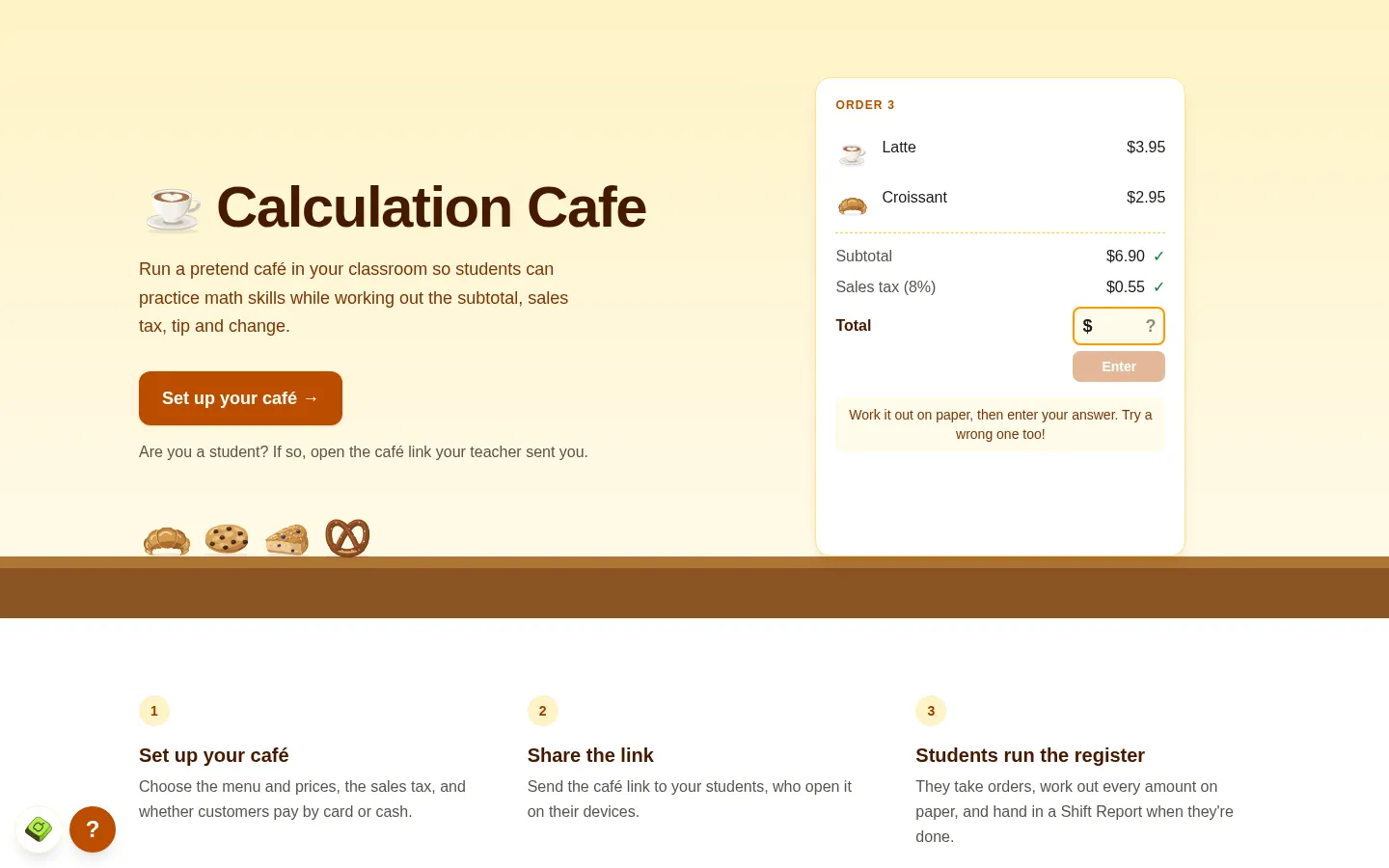 Calculation Cafe screenshot