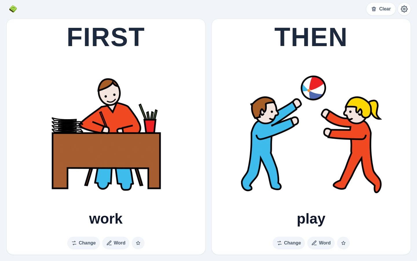 First / Then screenshot