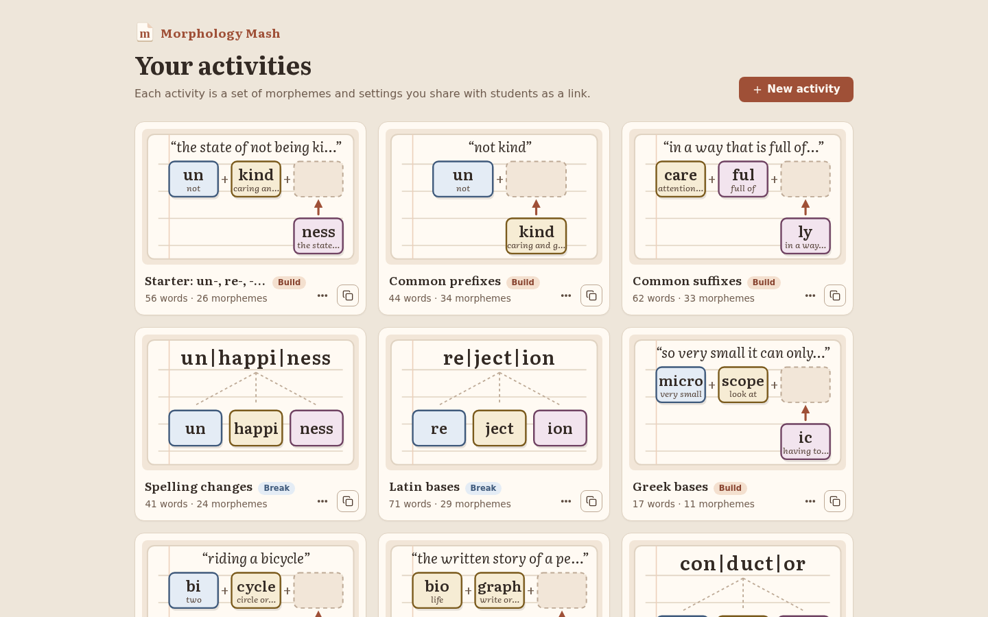 Morphology Mash screenshot