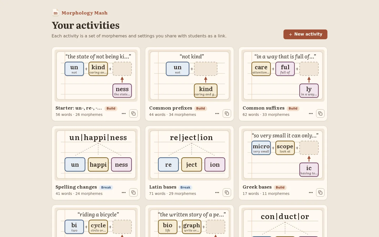 Morphology Mash screenshot