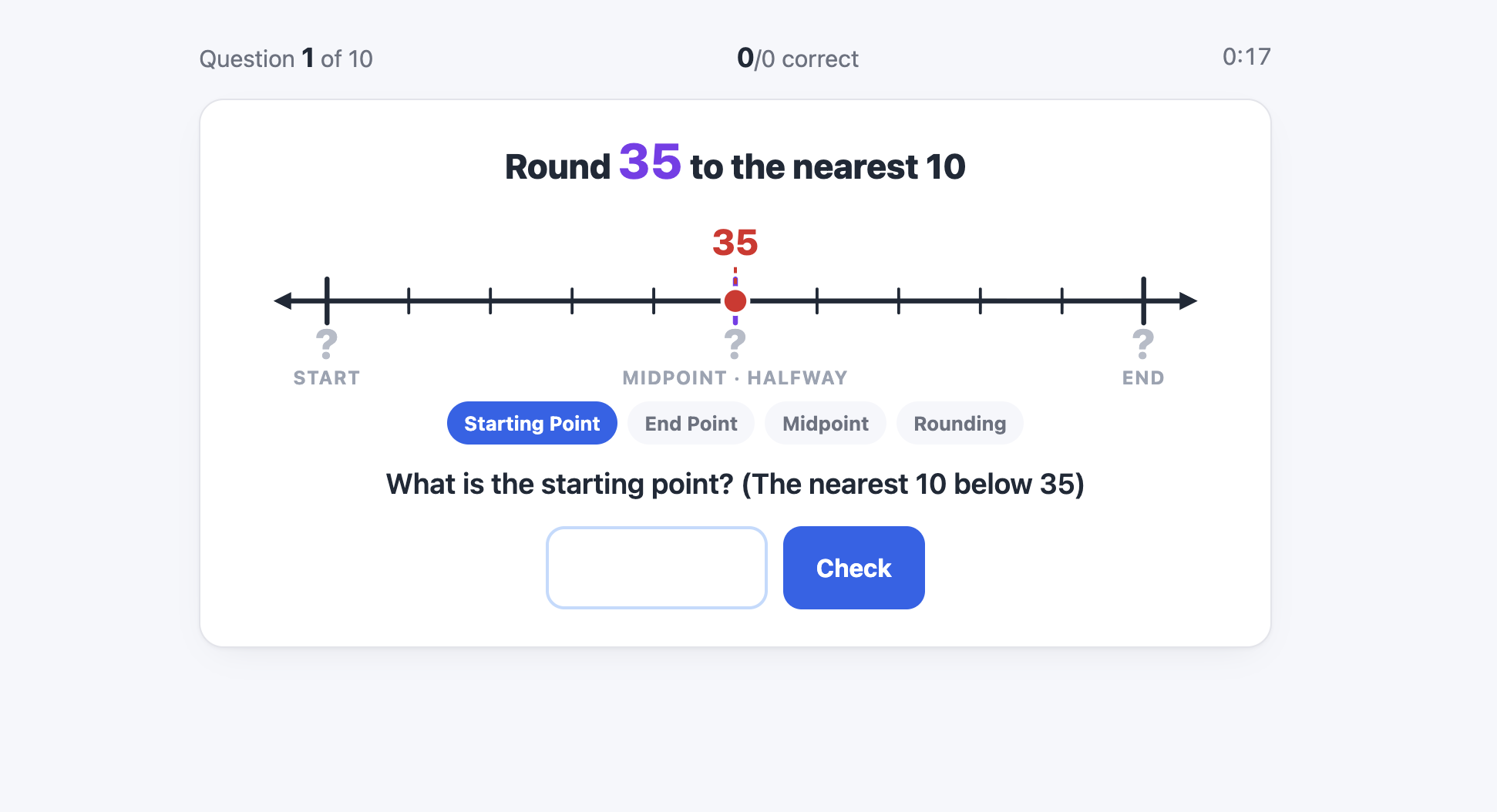 Rounding with Number Lines screenshot