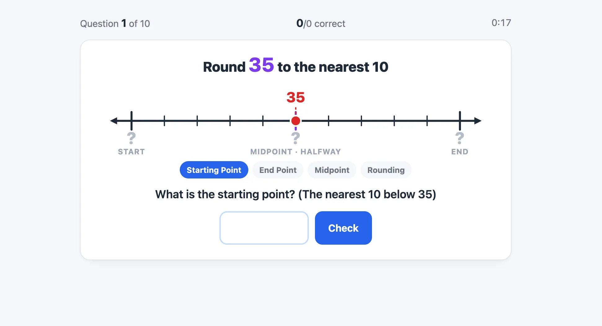 Rounding with Number Lines screenshot
